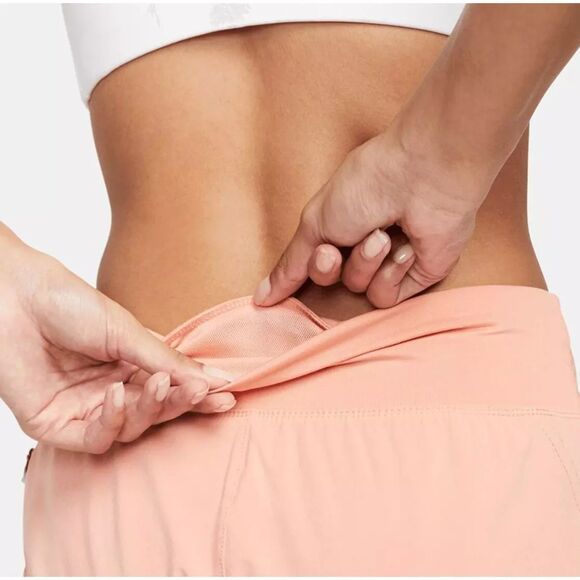 NIKE Women’s small Eclipse 5” Brief Lined Running Shorts CZ9568 601 Pale Pink - Picture 4 of 11